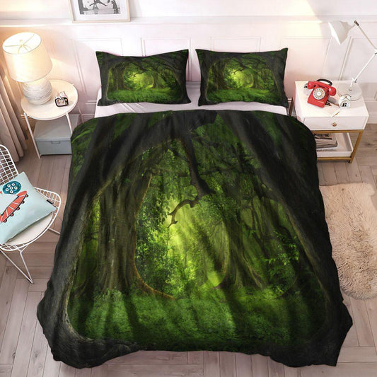Forest Soft Duvet Cover Set, Forest Hills King Size Bedding Set, Thick Forest Bedding Set, Gifts for Forest