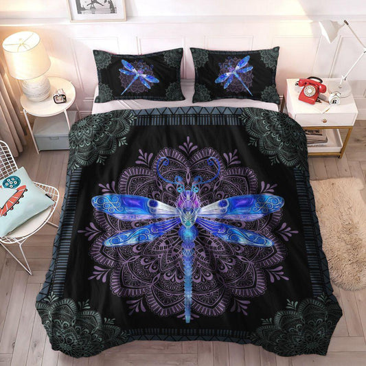 Personalized 3-piece Duvet Cover Bedding Set  Dragonfly Queen Size Bedding Set, Dragonfly Bedding Sets, Gifts for Dragonfly
