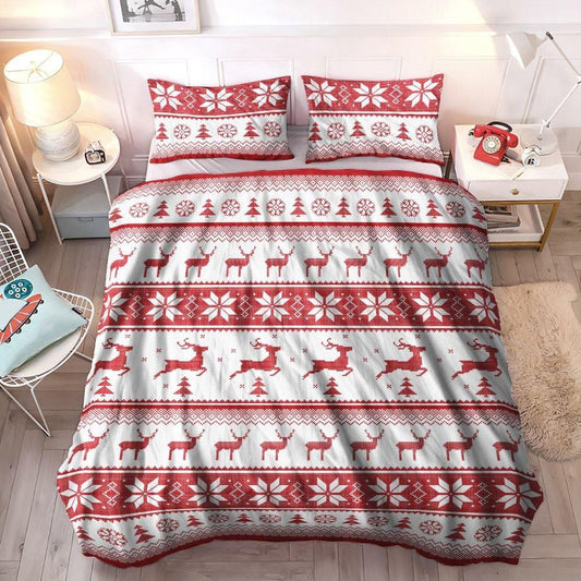 Christmas King Size Bedding Set, Christmas Decoration Soft Duvet Cover Set, Merry Christmas Queen Size Bedding Set, Christmas Bedding Sets, Gifts for Christmas