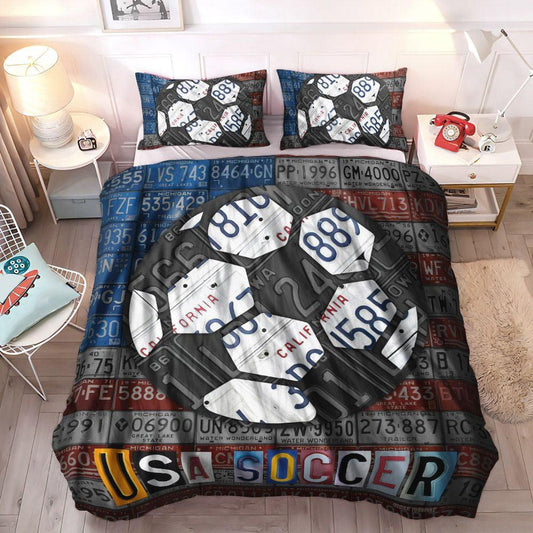 Football Bedding Set, Goalkeepers Queen Size Bedding Set, Soccer Soft Duvet Cover Set, Soccer Bedding Sets, Gifts for Soccer