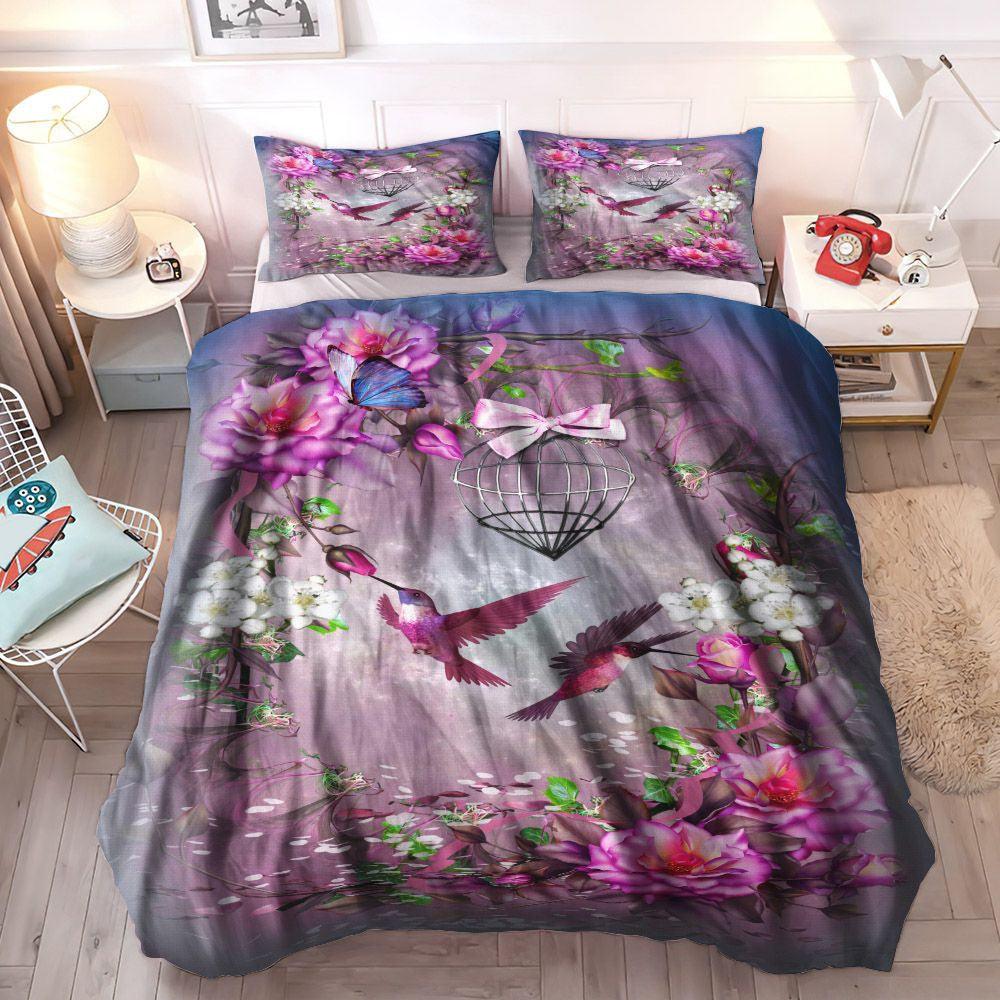 Anna's Hummingbird King Size Bedding Set, Hummingbird Soft Duvet Cover Set, Hummingbird Bedding Sets, Gifts for Hummingbird