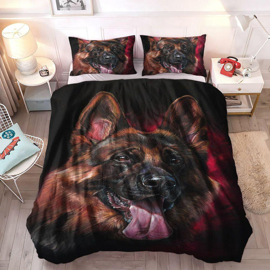 German Shepherd Puppies Soft Duvet Cover Set, German Shepherd Cozy Bedding Set, German Shepherd Bedding Sets, Gifts for German Shepherd