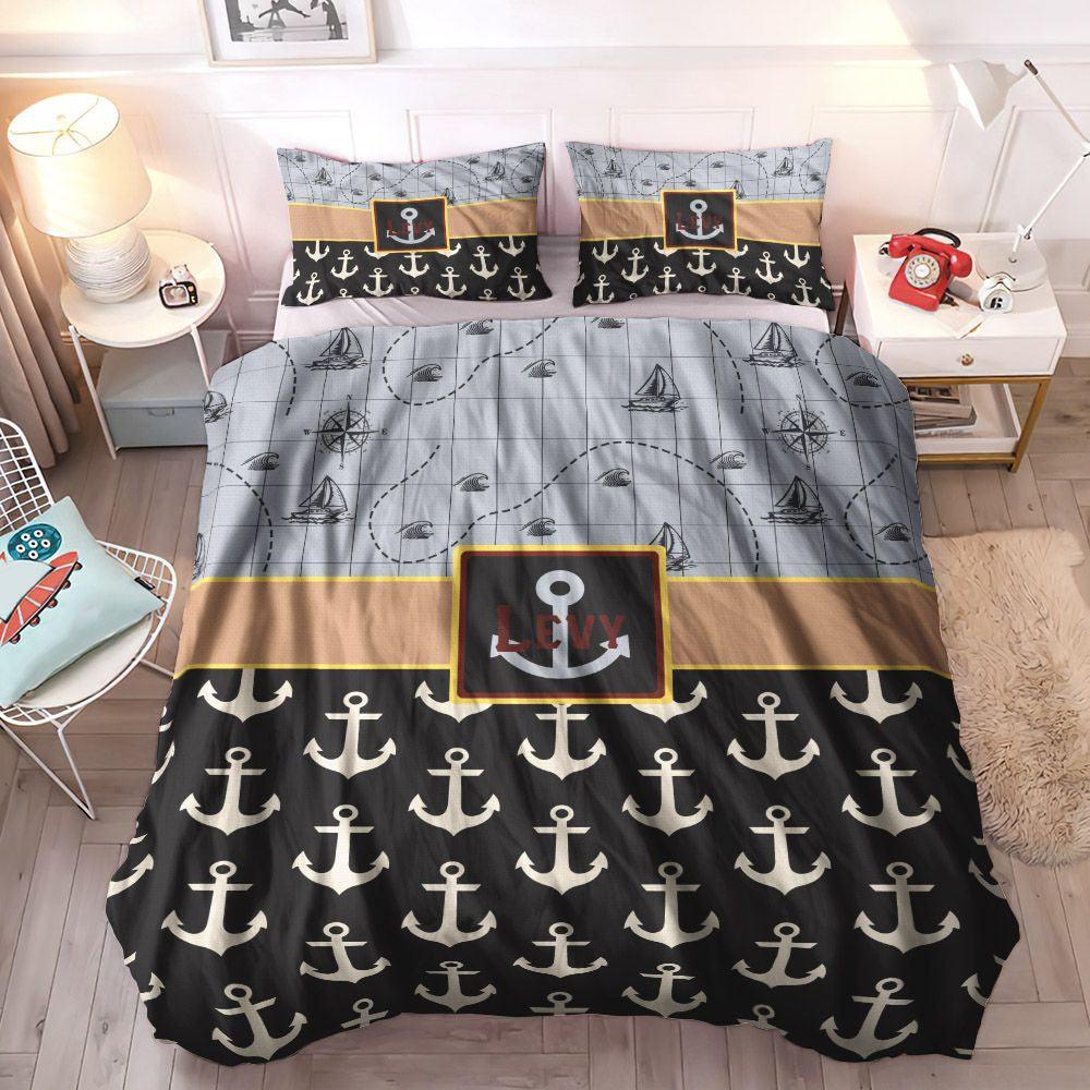 Anchor Soft Duvet Cover Set, Anchor Ship King Size Bedding Set, Anchor Bedding Sets, Gifts for Anchor