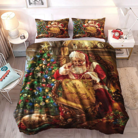Personalized 3-piece Duvet Cover Bedding Set Merry Christmas King Size Bedding Set, Christmas Decoration Bedding Set, Christmas Bedding Sets, Gifts for Christmas
