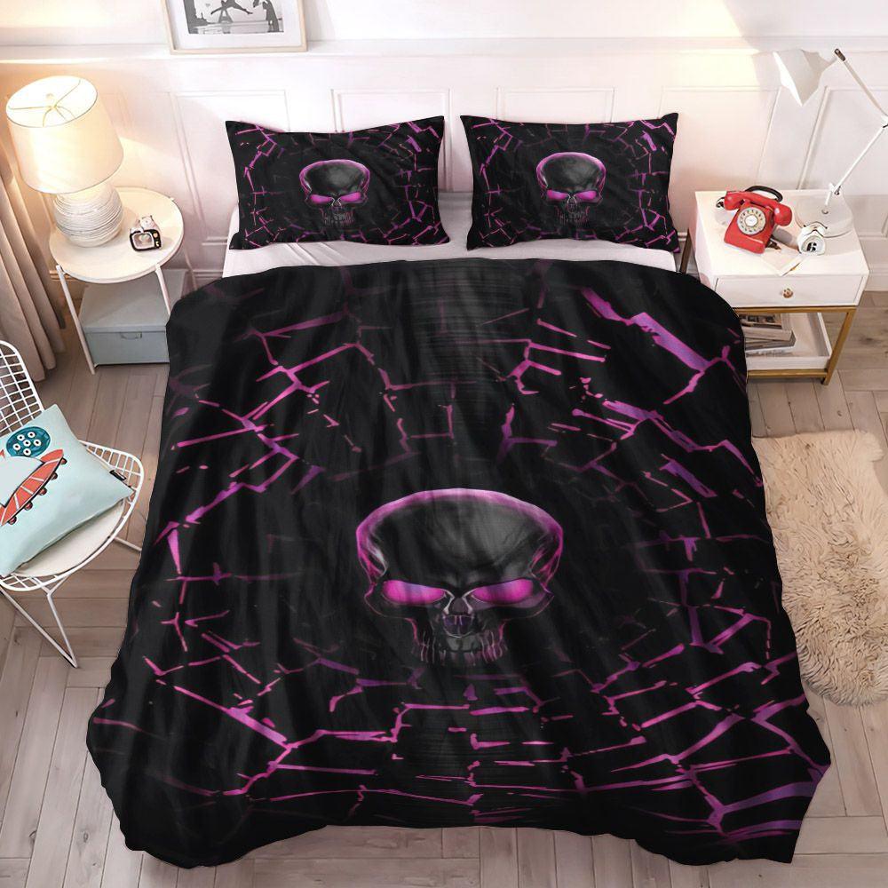 Bone Queen Size Bedding Set, Skeleton Cozy Bedding Set, Skull Soft Duvet Cover Set, Skull Bedding Sets, Gifts for Skull