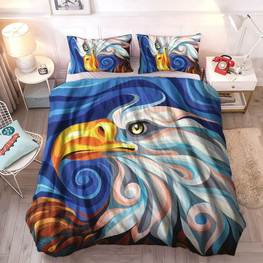 Giant Eagle King Size Bedding Set, American Eagles Soft Duvet Cover Set, Eagle Cozy Bedding Set, Eagle Bedding Sets, Gifts for Eagle
