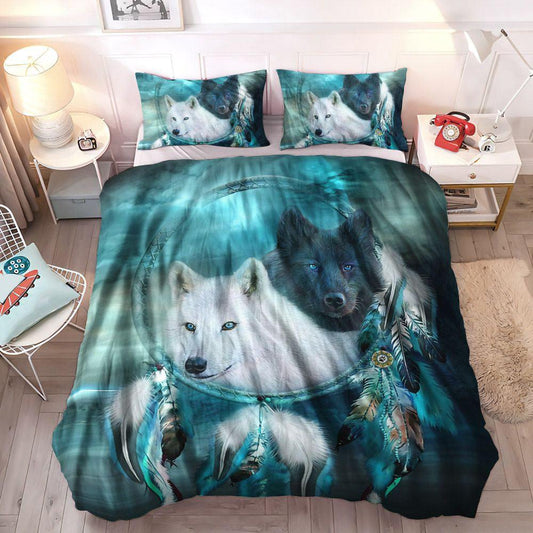 Halloween Gift Soft Duvet Cover Set, Werewolves Costume Cozy Bedding Set, Wolf Bedding Set, Wolf Bedding Sets, Gifts for Wolf
