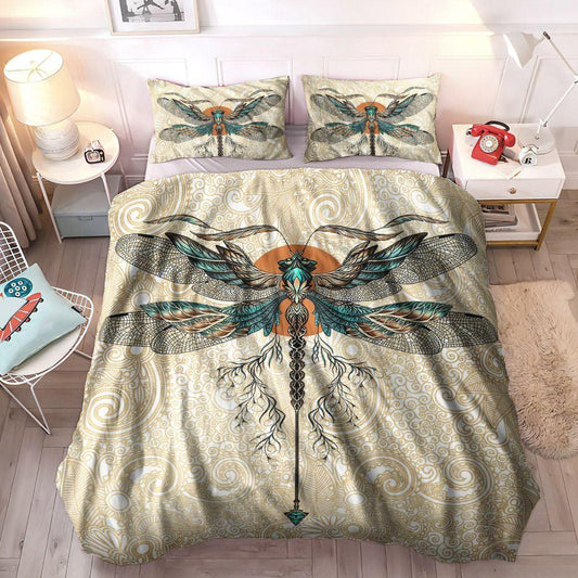 Bed Cover Cozy Bedding Set, Funny Bed Soft Duvet Cover Set, Dragonfly Bed Sheets Spread Comforter Duvet Cover Bedding Sets, Gifts for Dragonfly