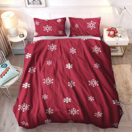 Snowflake Gift Cozy Bedding Set, Winter Bedding Set, Christmas Gift Soft Duvet Cover Set, Snowflake Bedding Sets, Gifts for Snowflake