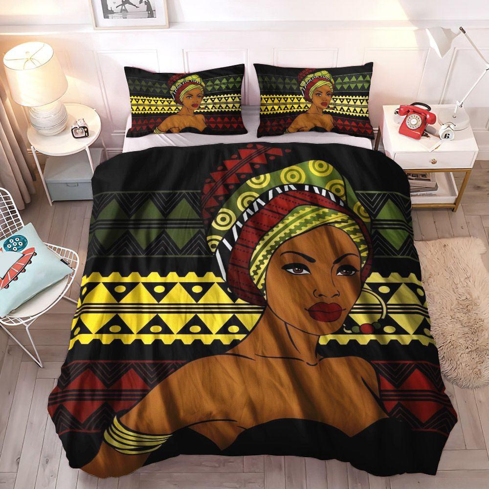 African American Queen Size Bedding Set, Equality Soft Duvet Cover Set, Black Women Bedding Sets, Gifts for Black Woman