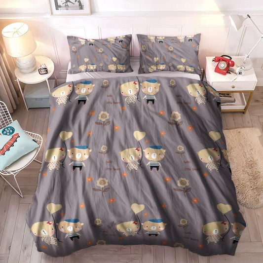Giant Bear Soft Duvet Cover Set, Bear Cozy Bedding Set, Grizzly Bear King Size Bedding Set, Little Bear Bedding Sets, Gifts for Bear
