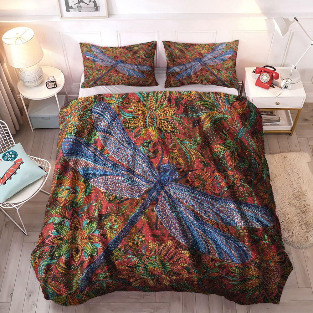 Personalized 3-piece Duvet Cover Bedding Set  Dragonfly King Size Bedding Set, Dragonfly Bedding Sets, Gifts for Dragonfly