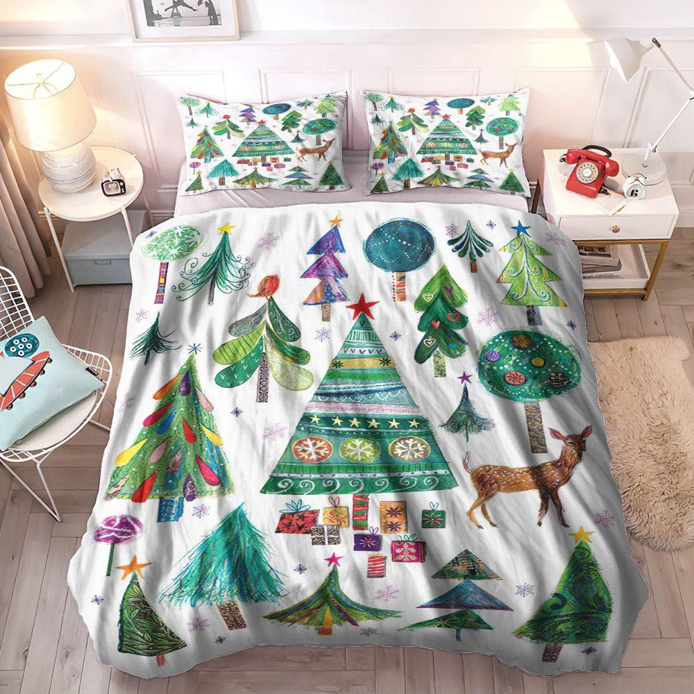 Christmas Soft Duvet Cover Set, Merry Christmas Queen Size Bedding Set, Christmas Bedding Sets, Gifts for Christmas