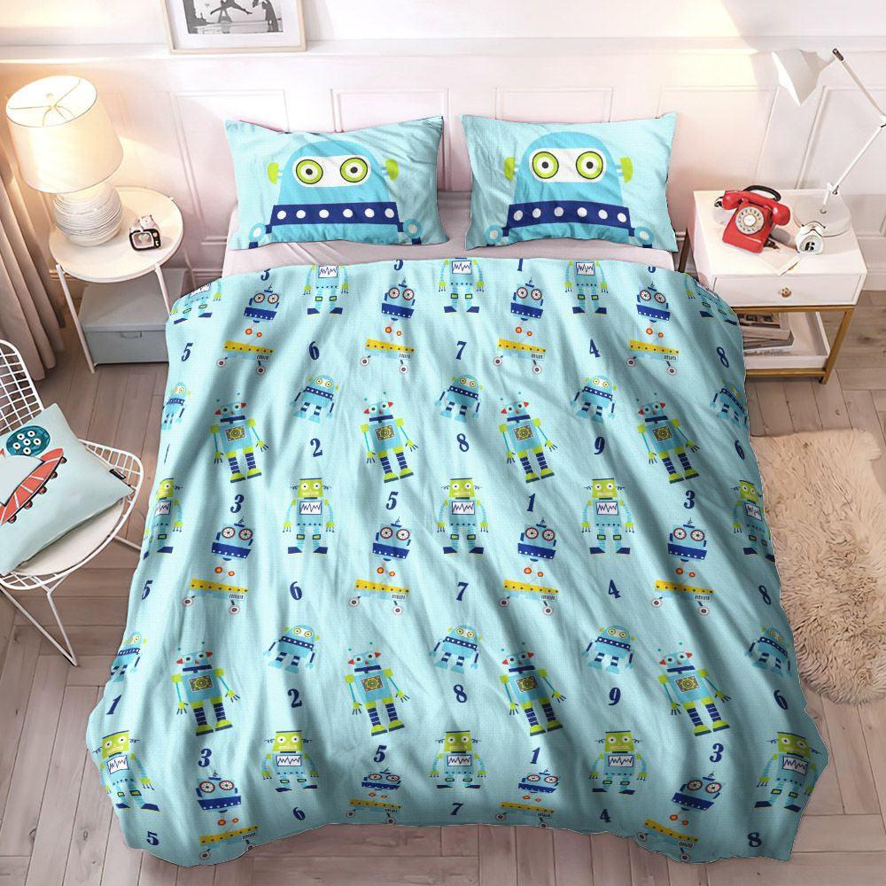 Automatic Bedding Set, Robot Soft Duvet Cover Set, Machine Queen Size Bedding Set, Robot Bedding Set, Gifts for Robot