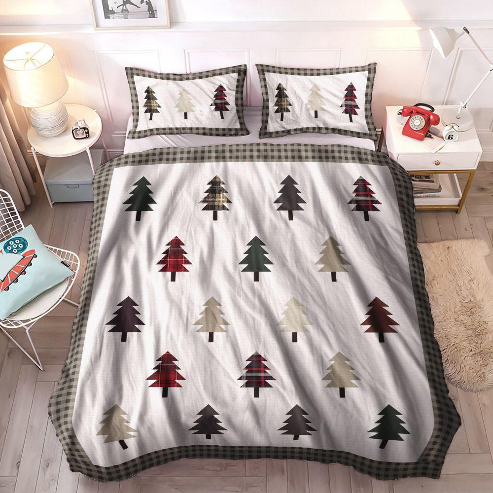 Personalized 3-piece Duvet Cover Bedding Set Nature Queen Size Bedding Set, Christmas Decoration King Size Bedding Set, Merry Christmas Cozy Bedding Set, Christmas Tree Bedding Sets, Gifts for Tree
