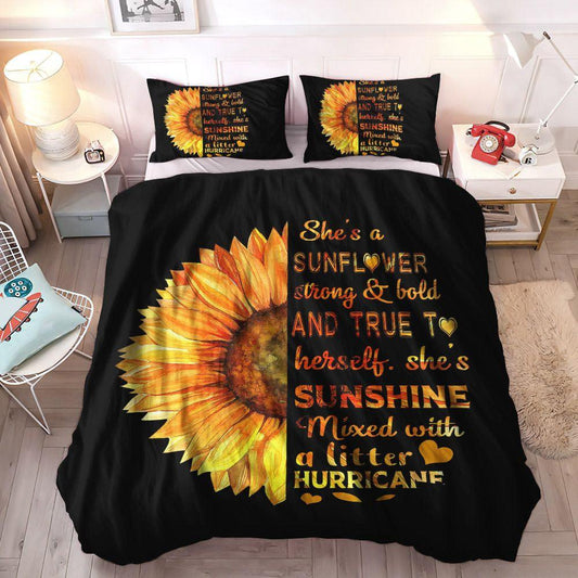 Flower Cozy Bedding Set, Helianthus Soft Duvet Cover Set, Sunflower Bedding Set, Sunflower Bedding Sets, Gifts for Sunflower