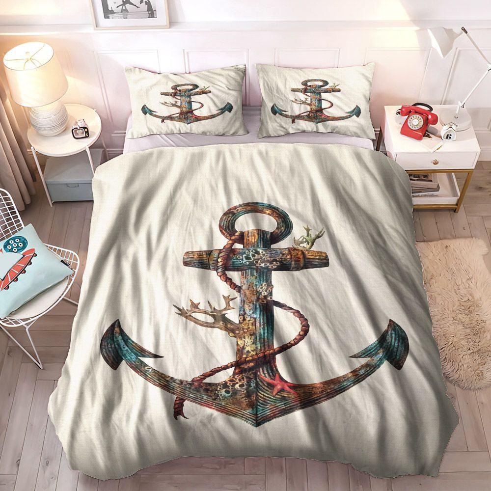 Anchor Soft Duvet Cover Set, Anchor Ship Cozy Bedding Set, Anchor Bedding Set, Gifts for Anchor