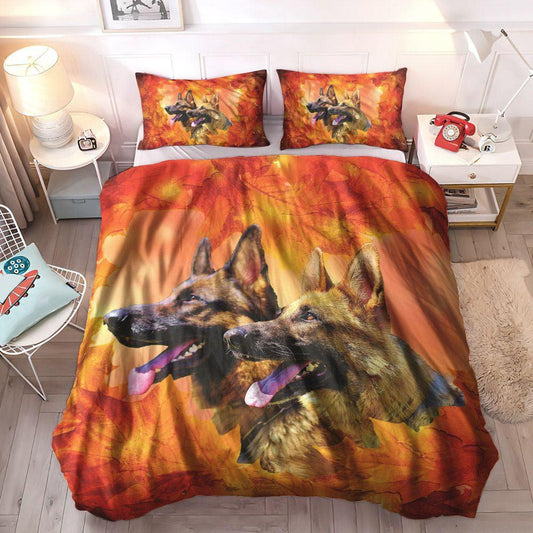German Shepherd Puppies Cozy Bedding Set, German Shepherd Soft Duvet Cover Set, German Shepherd Bedding Sets, Gifts for German Shepherd
