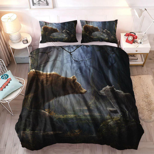Beer Soft Duvet Cover Set, Beer Glass Cozy Bedding Set, Halloween Gift Bedding Set, Wolf And Beer Bedding Set, Gifts for Wolf