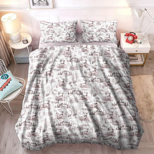 Personalized 3-piece Duvet Cover Bedding Set Jubilation Bedding Set, Christmas Queen Size Bedding Set, Merry Christmas Cozy Bedding Set, Christmas Joy Bedding Sets, Gifts for Joy