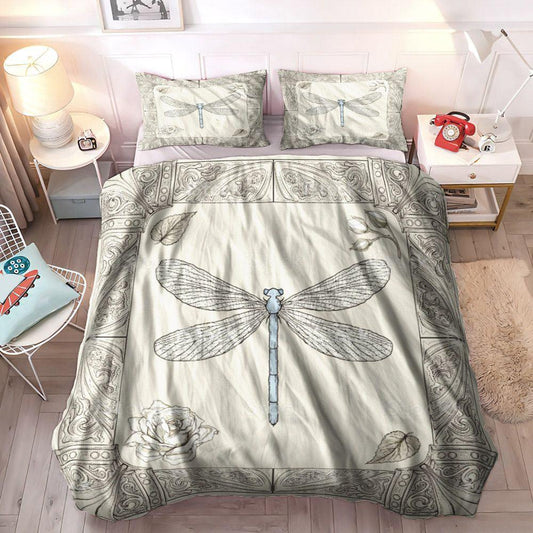 Personalized 3-piece Duvet Cover Bedding Set Dragonfly Bedding Set, Dragonfly Bedding Sets, Gifts for Dragonfly