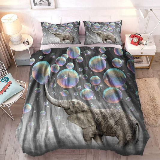 Bubble Queen Size Bedding Set, Elephantidae Soft Duvet Cover Set, Buble Cube King Size Bedding Set, Elephant And Bubble Bedding Set, Gifts for Bubble