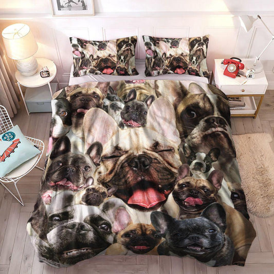 French Bulldog Bedding Set, French Bulldog Puppy Soft Duvet Cover Set, French Bulldog Bedding Sets, Gifts for French Bulldog