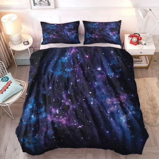 Galaxy Soft Duvet Cover Set, Space King Size Bedding Set, Galaxy Bedding Set, Gifts for Galaxy