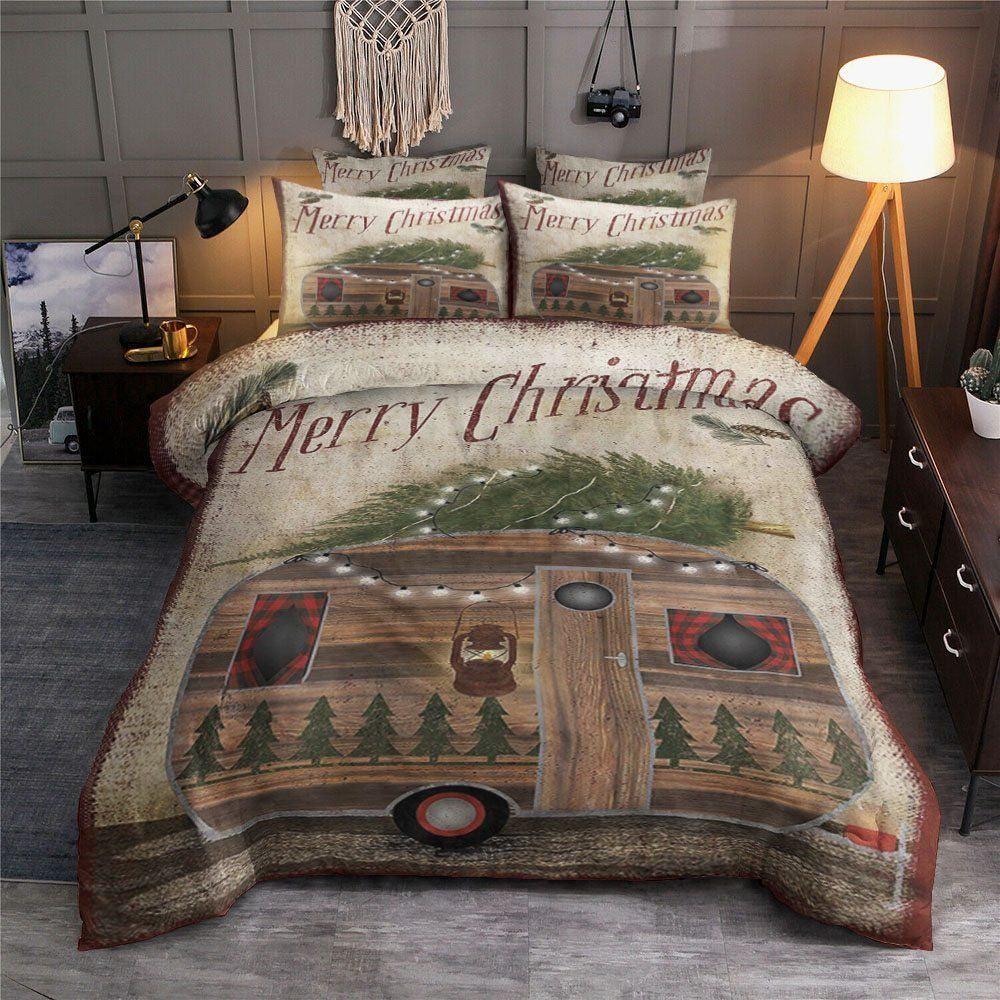 Personalized 3-piece Duvet Cover Bedding Set Christmas Camping Bedding Set CCC25105031