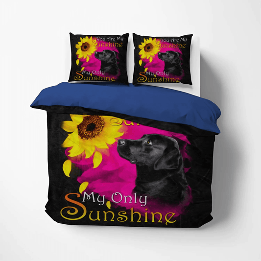 Brown Labrador Soft Duvet Cover Set, Doggo Queen Size Bedding Set, Labrador Dog Bedding Set, Gifts for Labrador