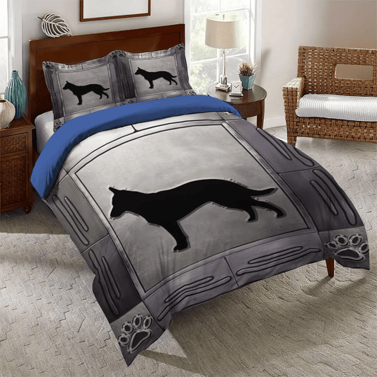 Australian Animals Soft Duvet Cover Set, Australian Cattle Dog Corners Metal NTNA Bedding Set, Gifts for Dog