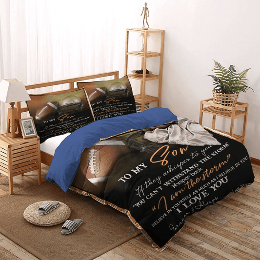 Funny Son Bedding set, Awesome Son Queen Size Bedding Set, Son Soft Duvet Cover Set, To My Son Bedding Set, Gifts for Son