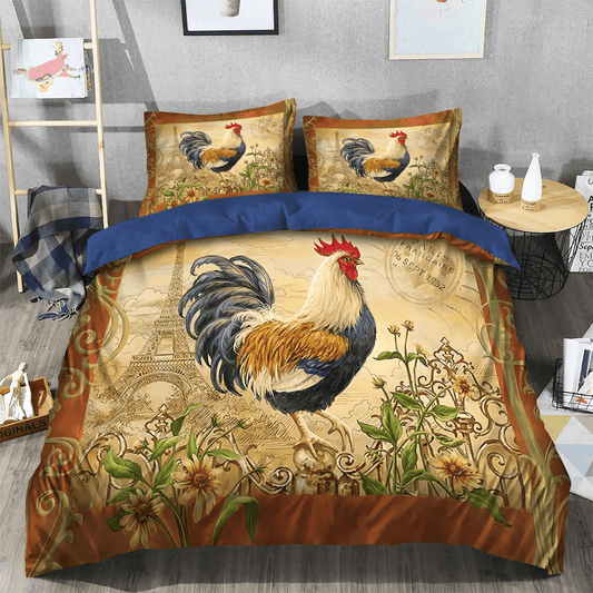 Chicken Farmer King Size Bedding Set, Chicken Queen Size Bedding Set, Chicken Mom Soft Duvet Cover Set, Chicken Bedding Set, Gifts for Chicken
