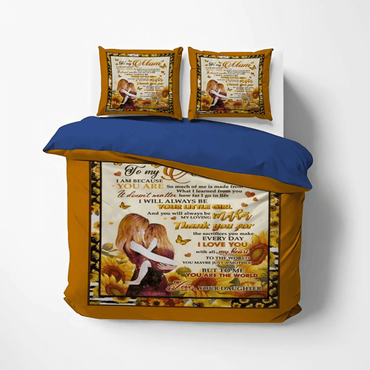 Mother Of Dragons Queen Size Bedding Set, Mother Of Cats Soft Duvet Cover Set, Sunflower To My Mom Bedding Set, Gifts for Sunflower