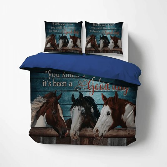 Colorful Horse Soft Duvet Cover Set, Galloping Horse Queen Size Bedding Set, Horse Bedding set, Horse XH Bedding Set, Gifts for Horse