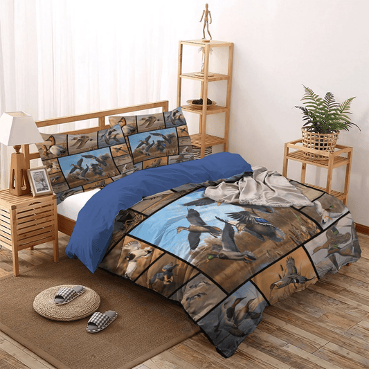 Funny Hunting Soft Duvet Cover Set, Hunting King Size Bedding Set, A Righteous Man Goes Hunting Bedding set, Hunting Bed Sheets, Gifts for Hunting