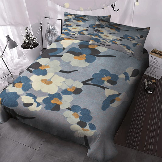 Blossom Soft Duvet Cover Set, A Girl And Her Horse Among The Cherry Blossoms Queen Size Bedding Set, Infinite Blossom Bedding Set, Gifts for Blossom