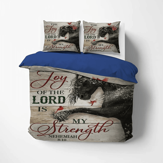 Colorful Horse Soft Duvet Cover Set, Galloping Horse King Size Bedding Set, Horse In Motion Soft Duvet Cover Set, Gifts for Horse