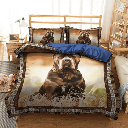 Cane Corso Dad Queen Size Bedding Set, Cane Corso Soft Duvet Cover Set, Cane Corso Dog Bedding set, Cane Corso Look Bedding Set, Gifts for Cane Corso