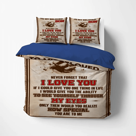 Awesome Son Bedding set, Son Queen Size Bedding Set, Father And Son Soft Duvet Cover Set, My Dear Son Bedding Set, Gifts for Son