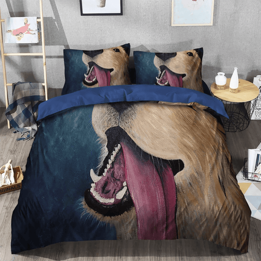 Golden Retrieve Mom Soft Duvet Cover Set, Golden Retriever Queen Size Bedding Set, Golden Retriever Bedding Set, Gifts for Golden Retriever