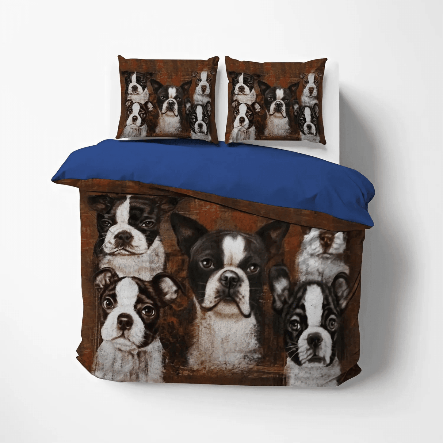 Boston Terrier Soft Duvet Cover Set, Boston Terrier Cool Queen Size Bedding Set, Boston Terrier Mom Bedding Set, Gifts for Mother