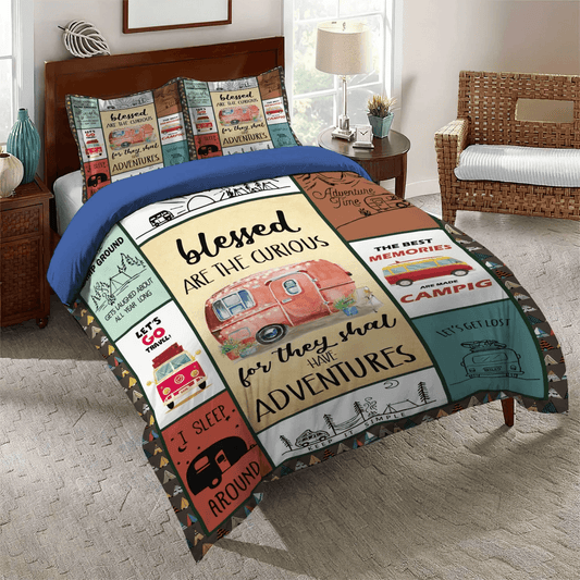 Camping Soft Duvet Cover Set, Camping Matching Bedding set, Best Memories Made Camping Jh Bedding Set, Gifts for Camping