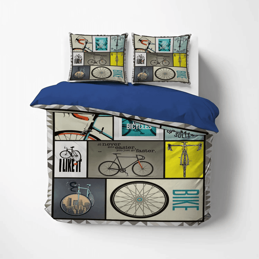 Cycling Octopus Queen Size Bedding Set, Cycling Octopus Wallet Soft Duvet Cover Set, Cycling Bedding set, Cycling Bedding Set, Gifts for Cycling