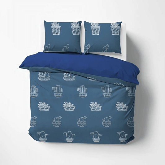 Funny Cactus Soft Duvet Cover Set, Cactus Queen Size Bedding Set, Catcus Funny Cat Bedding set, Cactus NHM Bedding Set, Gifts for Cactus