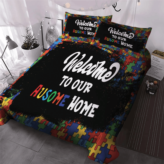Autism Soft Duvet Cover Set, Autism Mom Bedding set, Autism Awareness King Size Bedding Set, Autism Bedding Set, Gifts for Autism