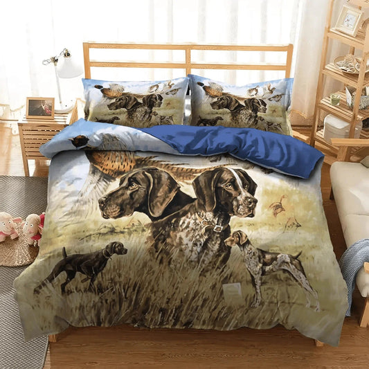 German Shorthaired Pointer Soft Duvet Cover Set, German Shorthaired Pointer Great Hunting CM Bedding Set, Gifts for German Shorthaired Pointer