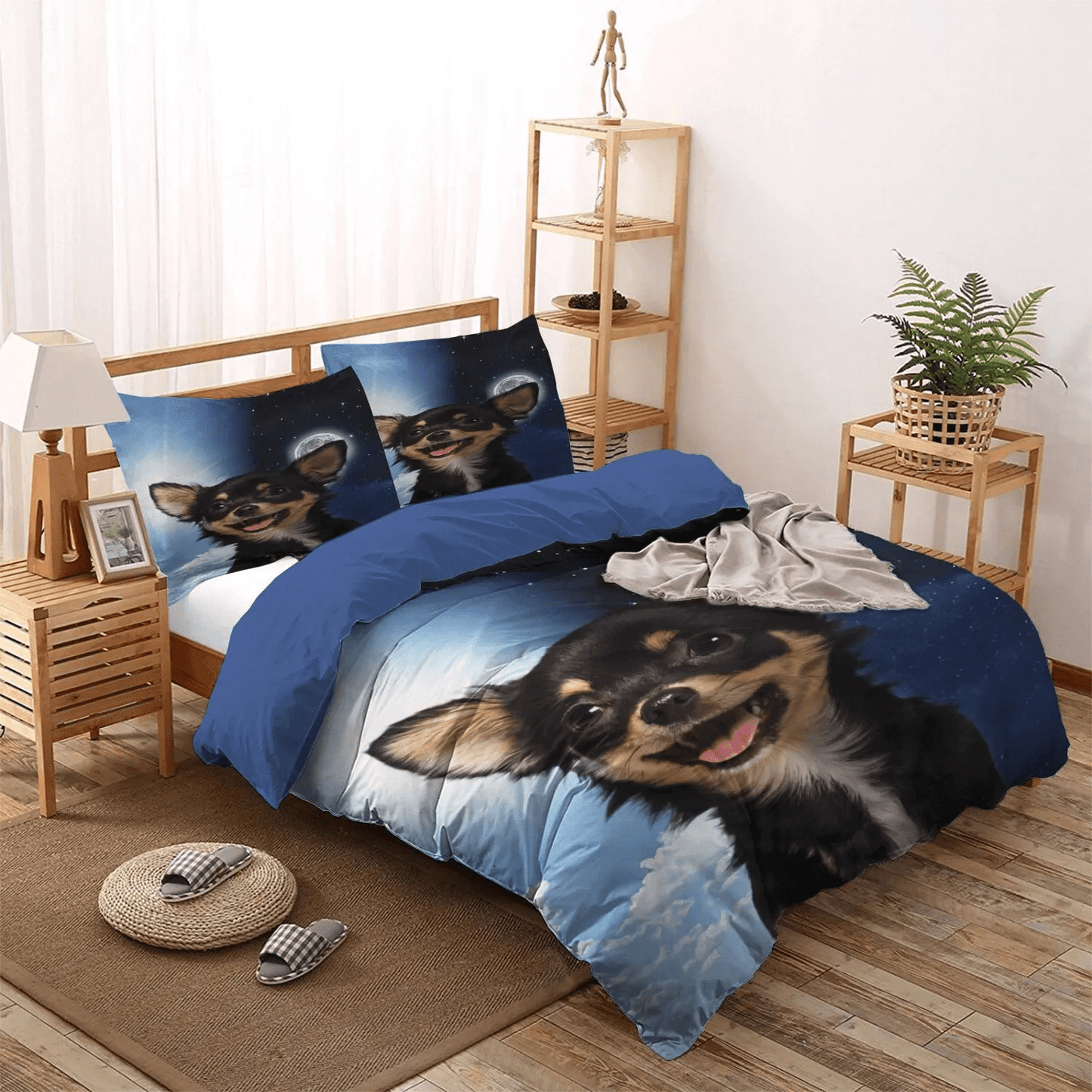 Chihuahua Dog Lover Bedding set, Chihuahua Owner Soft Duvet Cover Set, Chihuahua King Size Bedding Set, Chihuahua Bedding Set, Gifts for Chihuahua