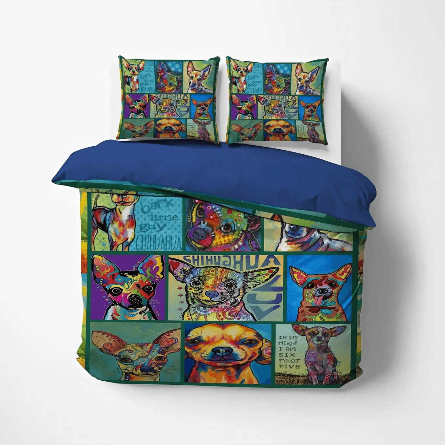 Chihuahua Dog Lover Soft Duvet Cover Set, Chihuahua Owner Bedding set, Chihuahua King Size Bedding Set, Chihuahua Bedding Set, Gifts for Chihuahua