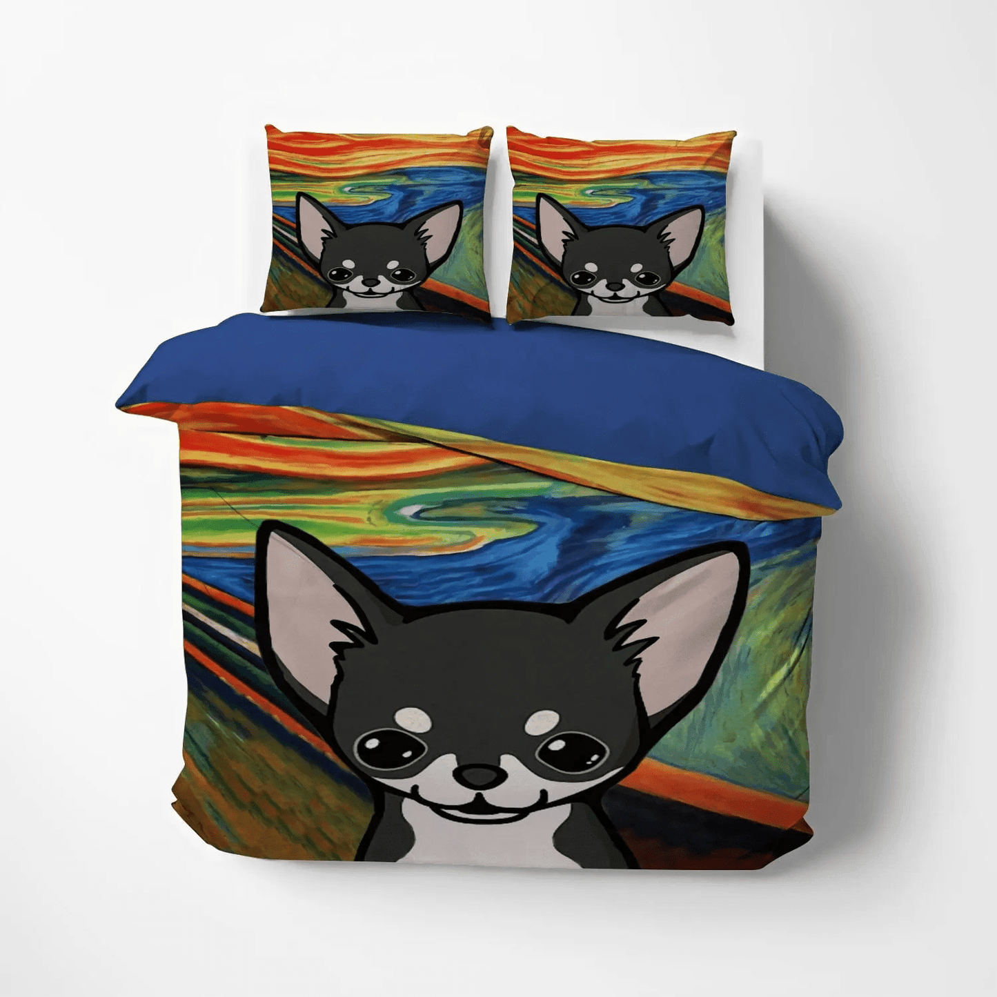 Chihuahua Stalker Bedding set, Dog Queen Size Bedding Set, Chihuahua Soft Duvet Cover Set, Chihuahua Dog Bedding Set, Gifts for Dog